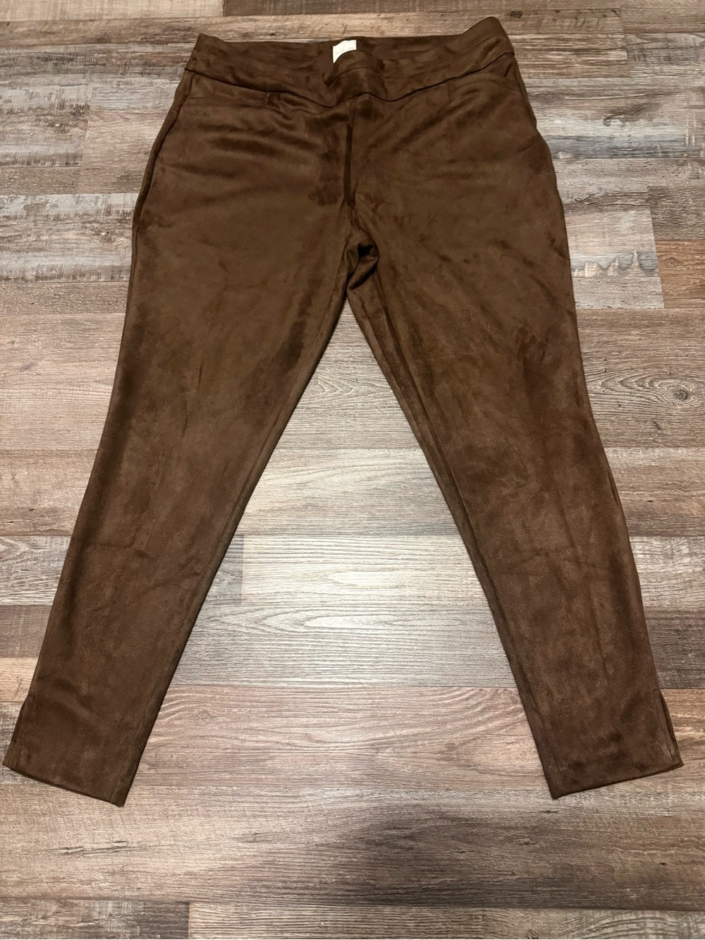 Zac & Rachel Brown Suede-Look Leggings NWT Size XL